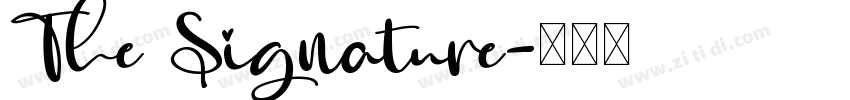 The Signature字体转换 The Signature字体转换